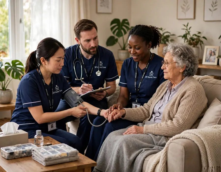SP Home Health Care team caring for a patient